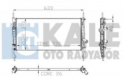 KALE OTO RADYATOR 235500 -  Радиатор, охлаждение двигателя